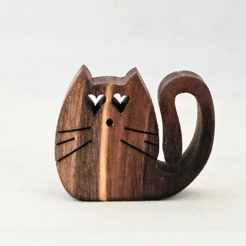 Zo-ZOO World  Cat Wooden Magnet – Scroll Saw Handmade Animal Figure