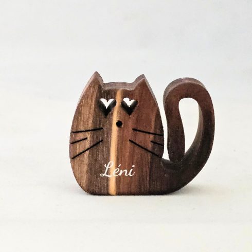 Zo-ZOO World  Cat Wooden Magnet – Scroll Saw Handmade Animal Figure