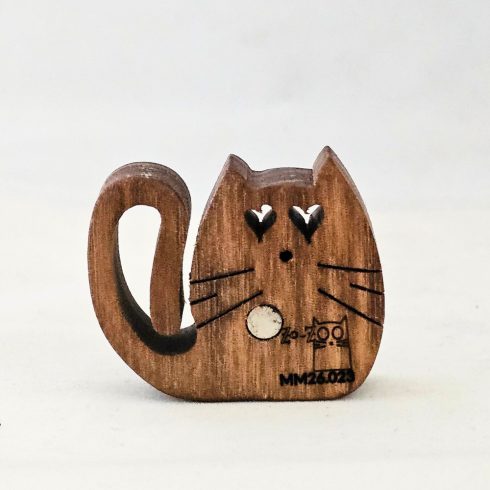 Zo-ZOO World  Cat Wooden Magnet – Scroll Saw Handmade Animal Figure