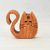 Zo-ZOO World  Cat Wooden Magnet – Scroll Saw Handmade Animal Figure