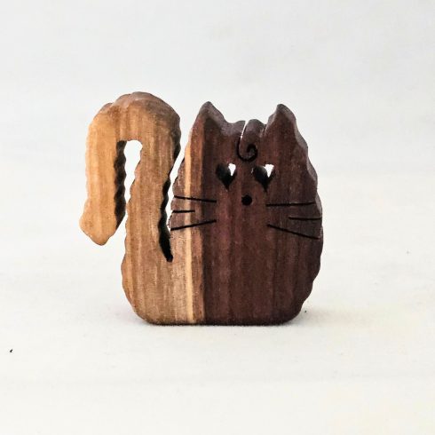 Zo-ZOO World  Cat Wooden Magnet – Scroll Saw Handmade Animal Figure