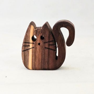 Zo-ZOO World  Cat Wooden Magnet – Scroll Saw Handmade Animal Figure