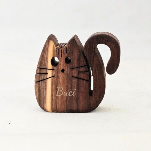 Zo-ZOO World  Cat Wooden Magnet – Scroll Saw Handmade Animal Figure