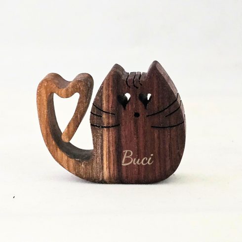 Zo-ZOO World  Cat Wooden Magnet – Scroll Saw Handmade Animal Figure