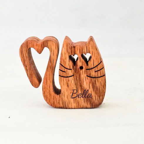 Zo-ZOO World  Cat Wooden Magnet – Scroll Saw Handmade Animal Figure