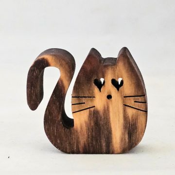 Zo-ZOO World  Cat Wooden Magnet – Scroll Saw Handmade Animal Figure