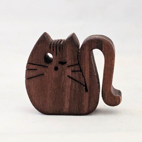 Zo-ZOO World  Cat Wooden Magnet – Scroll Saw Handmade Animal Figure