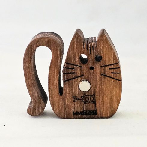 Zo-ZOO World  Cat Wooden Magnet – Scroll Saw Handmade Animal Figure
