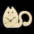 Katzenförmige Holz-Wanduhr – Natürlicher Charme trifft verspielte Eleganz (MMO.26.008-A)