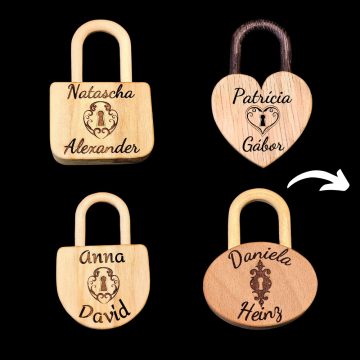   Liebende Braune Bären Aus Echtem Holz - Geschenkideen für Verliebte, Paare