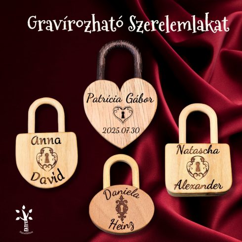 Személyre szabható mágneses szerelemlakat gravírozással, díszdobozban./Szerelemlakat mágnesként-gravírozott ,egyedi ajándék esküvőre, Valentin-napra, évfordulóra