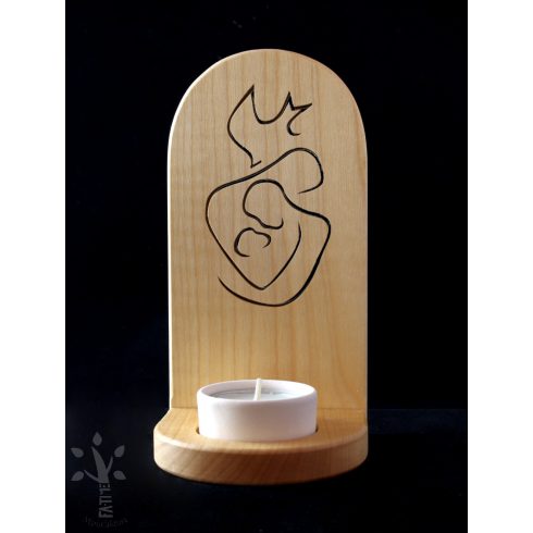 Emberarcú Szentháromság mécsestartó