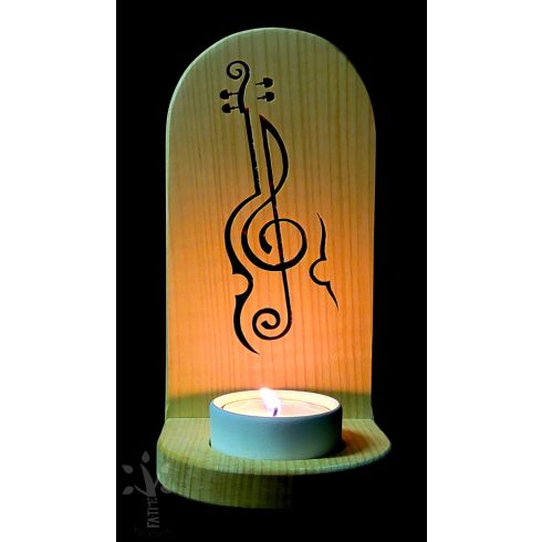 Zene-violin mécsestartó