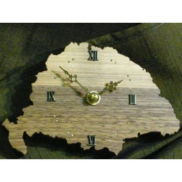   Nagy-Magyarország óra diófából - asztali-fali kivitel (Mo_15_107)
