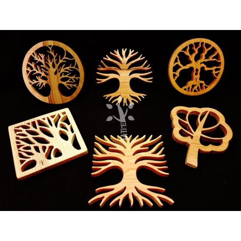 "Négyszögletű kerek erdő 1" edényalátét (NFA1)