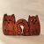 Zo-ZOO World  kitten couple  Wooden Magnet – Scroll Saw Handmade Animal Figure