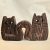Zo-ZOO World  kitten couple  Wooden Magnet – Scroll Saw Handmade Animal Figure