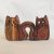 Zo-ZOO World  kitten couple  Wooden Magnet – Scroll Saw Handmade Animal Figure