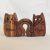 Zo-ZOO World  kitten couple  Wooden Magnet – Scroll Saw Handmade Animal Figure