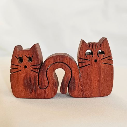 Zo-ZOO World  kitten couple  Wooden Magnet – Scroll Saw Handmade Animal Figure