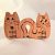 Zo-ZOO World  kitten couple  Wooden Magnet – Scroll Saw Handmade Animal Figure
